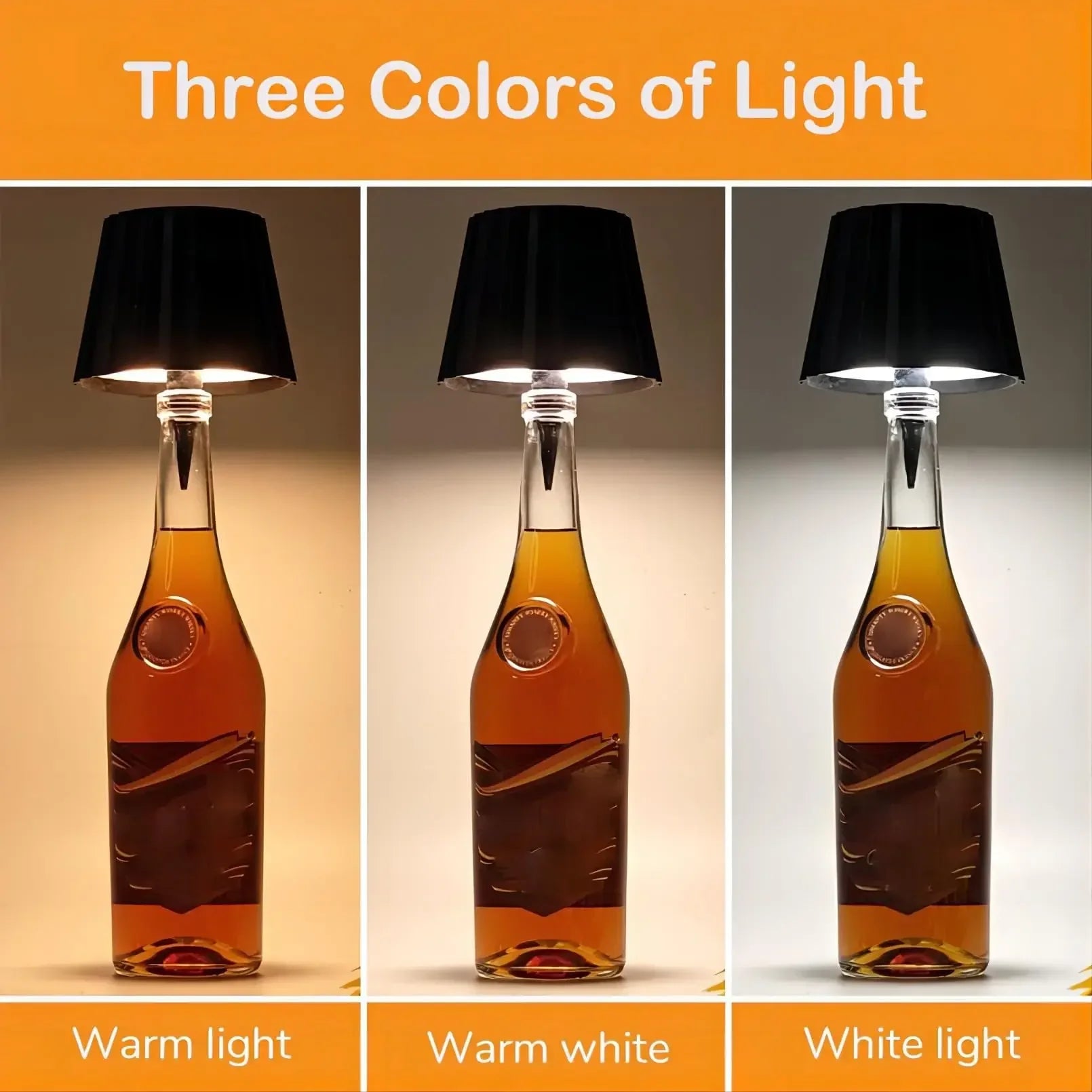 Upcycled Bottle Night Lamp – Touch Sensor & Mood Lighting