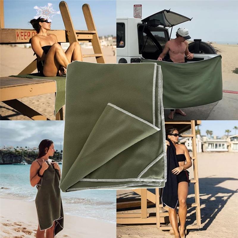 Multifunctional Magnetic Outdoor Towel – Quick-Dry Coral Fleece, Travel-Friendly